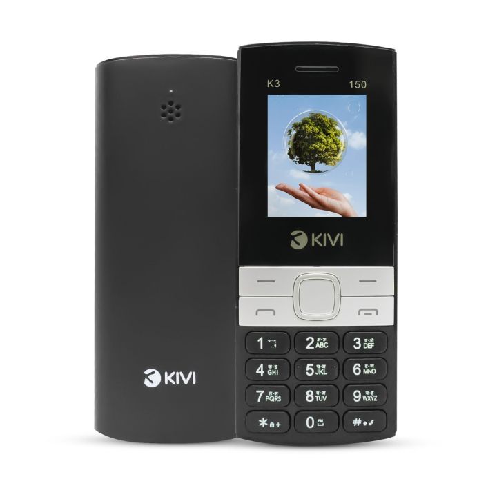 Kivi Keypad Mobile Phone – Dual SIM, FM Radio, Torch | 1000mAh Battery | 1-Year Warranty