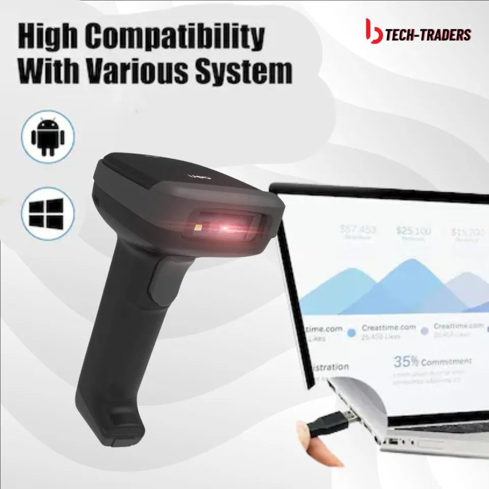 .Deli S-216 1D Handheld Barcode Scanner – Fast & Reliable